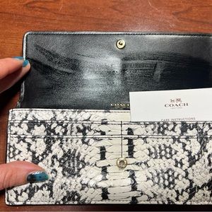 COACH Snakeskin Pattern Wallet
